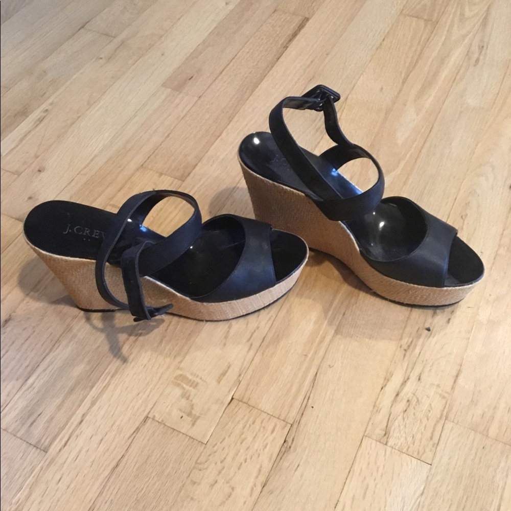 J Crew platform leather sandals (New without box)